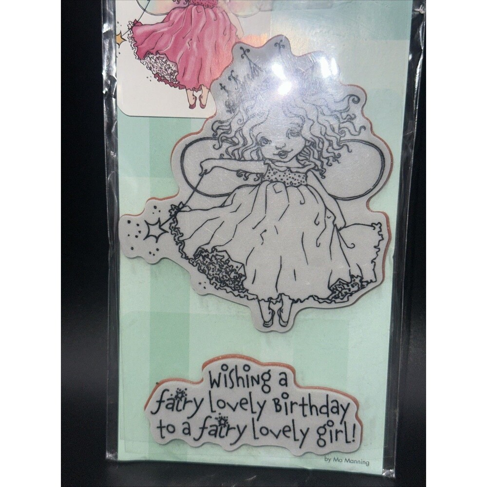 PENNY BLACK RUBBER STAMPS SLAPSTICK CLING FAIRY BIRTHDAY NEW cling girly